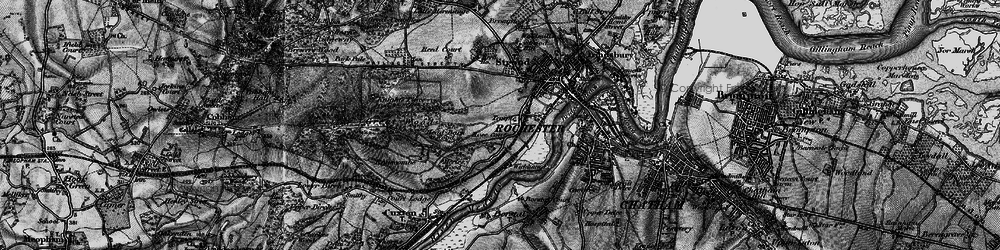 Old map of Bridge Reach in 1895