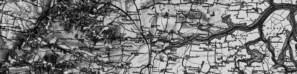 Old map of Rochford in 1896