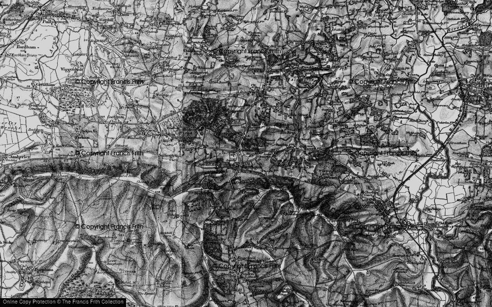 Old Map of Rock, 1895 in 1895