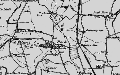 Old map of Rock in 1897