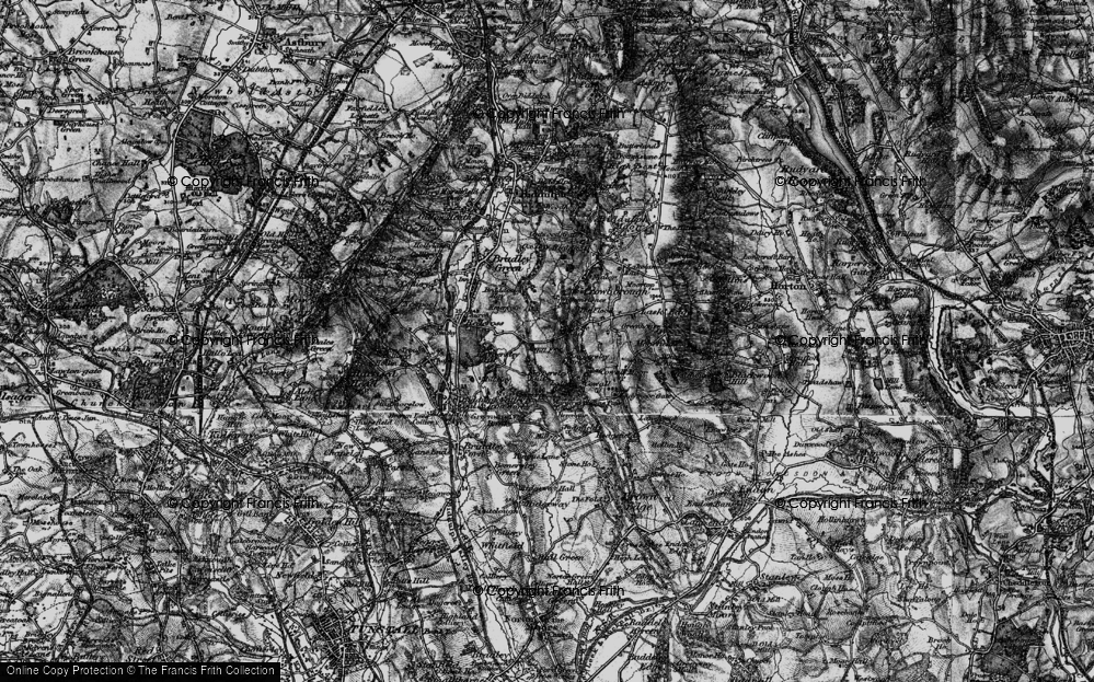 Old Map of Rock End, 1897 in 1897