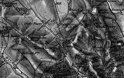 Old map of Rockbourne in 1895