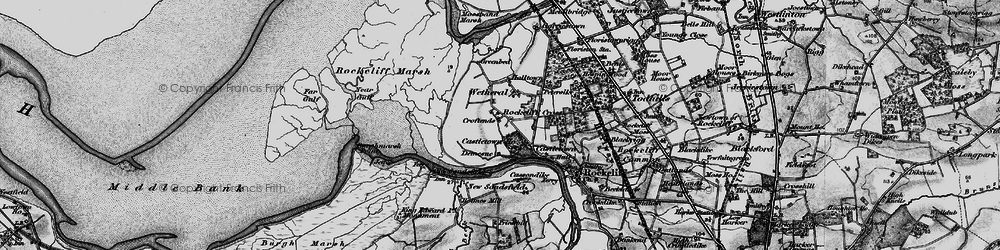 Old map of Rockcliffe Cross in 1897