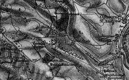 Old map of Manton Down in 1898