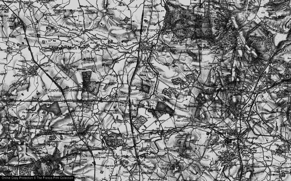 Old Map of Rodbaston, 1898 in 1898