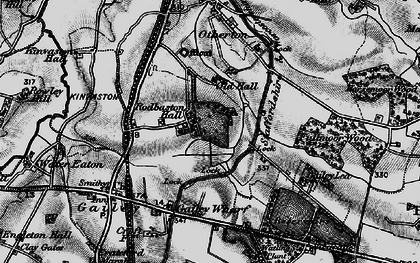 Old map of Rodbaston in 1898