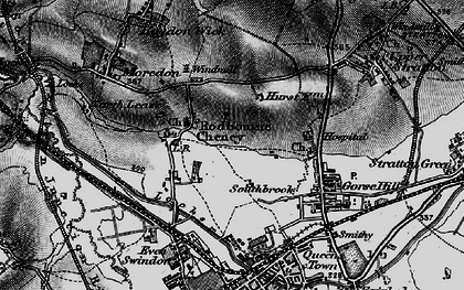 Old map of Rodbourne in 1896