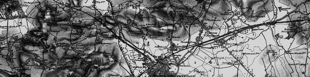Old map of Rodbourne in 1896