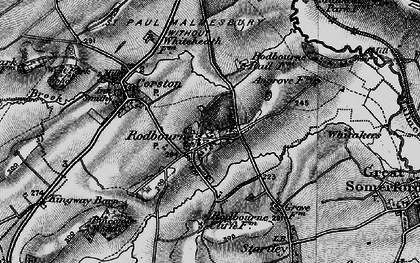 Old map of Rodbourne in 1898