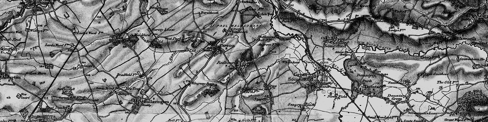 Old map of Rodbourne in 1898