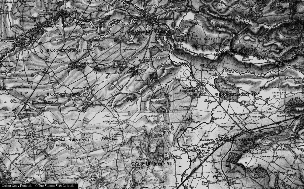 Old Map of Historic Map covering Bincombe Wood in 1898