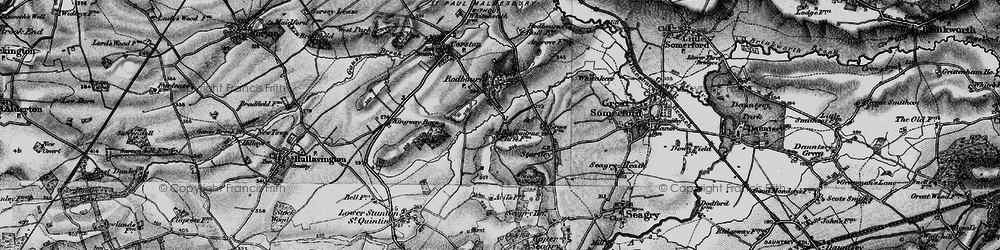 Old map of Rodbourne Bottom in 1898
