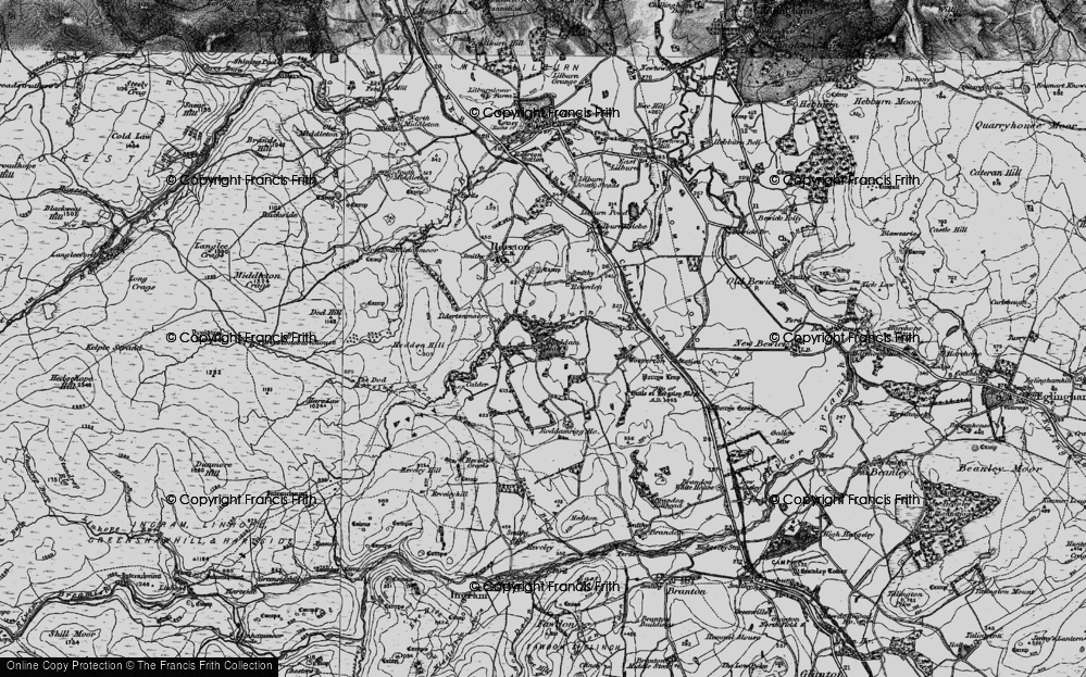 Old Map of Roddam, 1897 in 1897