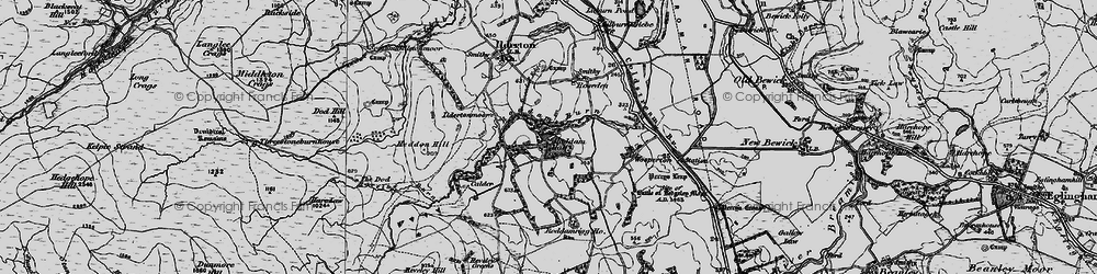 Old map of Roddam in 1897