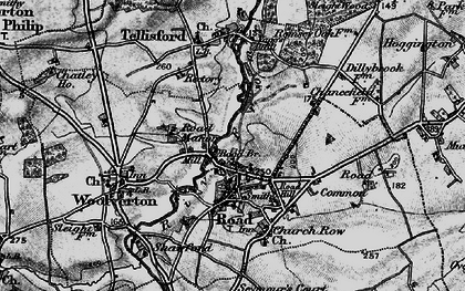 Old map of Rode Hill in 1898