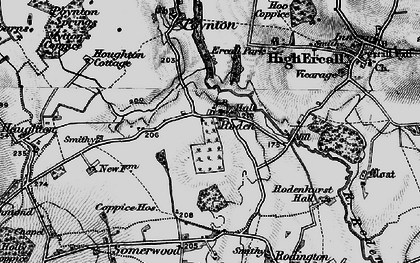 Old map of Roden in 1899