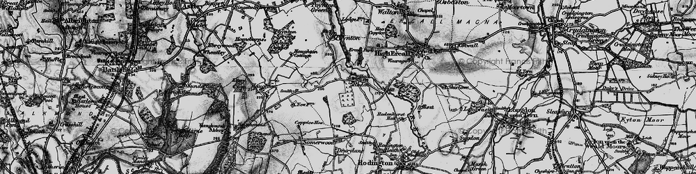 Old map of Roden in 1899