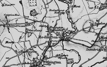 Old map of Rodington in 1899