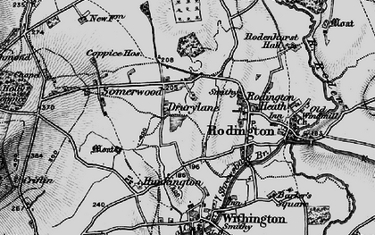 Old map of Rodington Heath in 1899