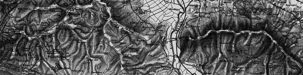 Old map of Rodmell in 1895