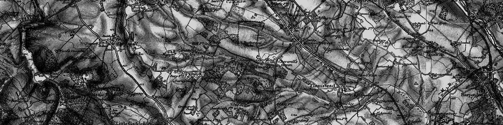 Old map of Buckwood Stubs in 1896