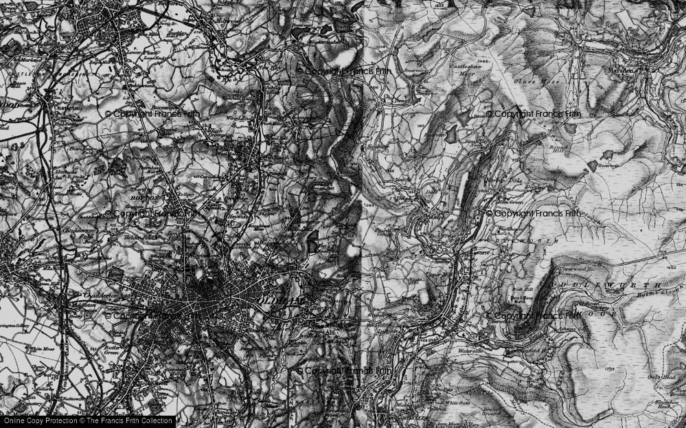 Old Map of Roebuck Low, 1896 in 1896