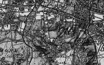 Old map of Roehampton in 1896