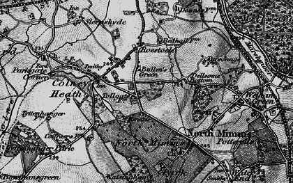 Old map of Roestock in 1896