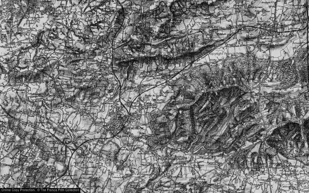 Old Map of Roffey, 1895 in 1895