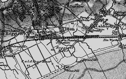 Old map of Rogiet in 1897