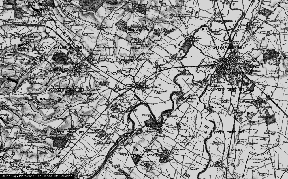 Old Map of Rolleston, 1899 in 1899