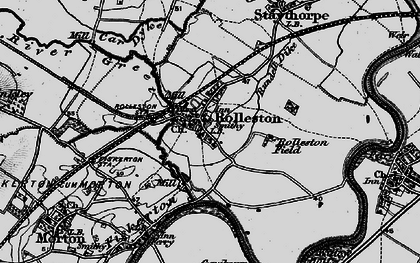 Old map of Rolleston in 1899