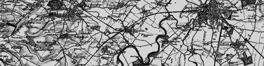 Old map of Rolleston in 1899