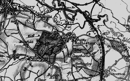 Old map of Rolleston on Dove in 1897
