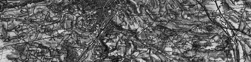 Old map of Rollestone in 1896