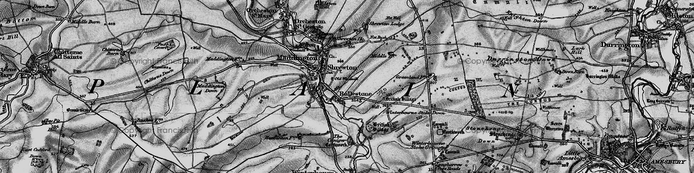 Old map of Rollestone in 1898