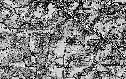 Old map of Romansleigh in 1898