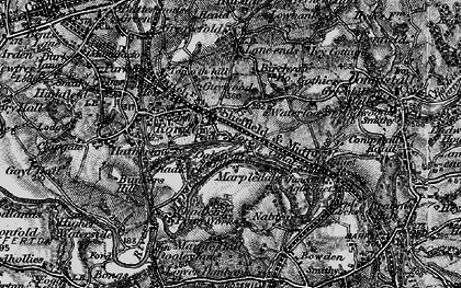 Old map of Romiley in 1896