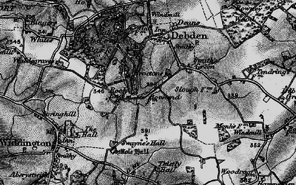 Old map of Rook End in 1895