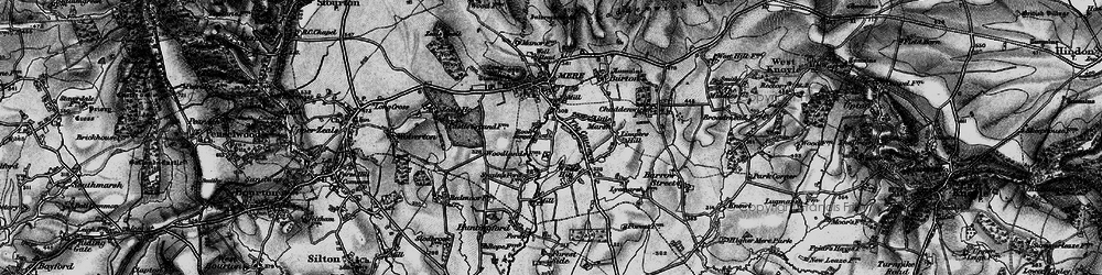 Old map of Woodlands Manor in 1898