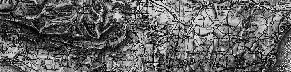 Old map of Bohemia Corner in 1895