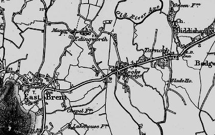 Old map of Rooks Bridge in 1898
