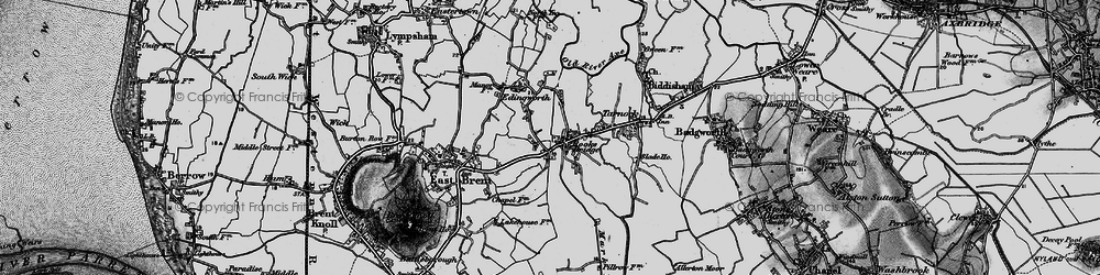 Old map of Blind Pill Rhyne in 1898