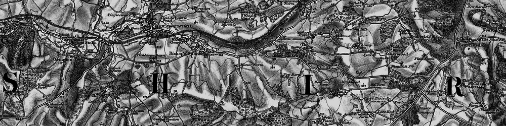 Old map of Ropley Dean in 1895