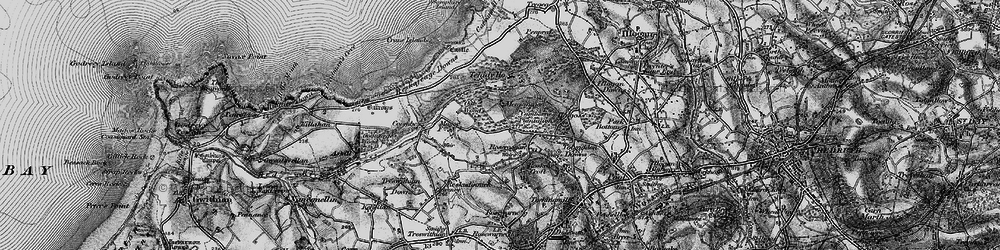 Old map of Roscroggan in 1896