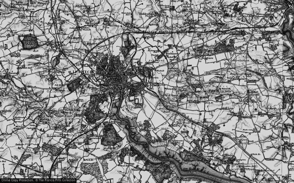 Old Map of Rose Hill, 1896 in 1896