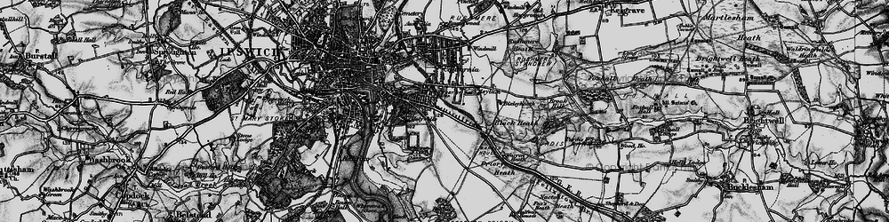 Old map of Rose Hill in 1896