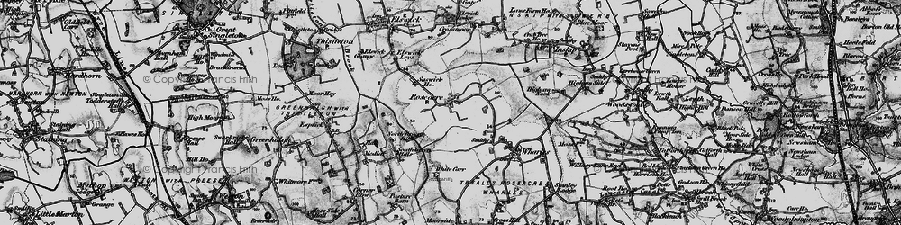 Old map of Roseacre in 1896