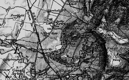 Old map of Roseberry Topping in 1898