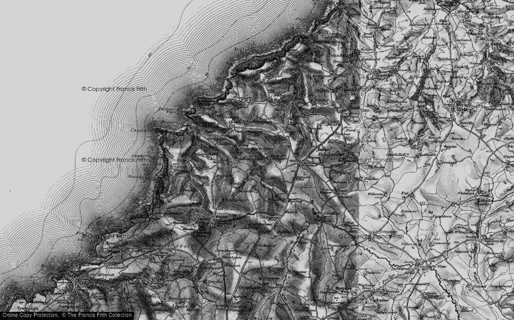 Old Map of Rosecare, 1896 in 1896